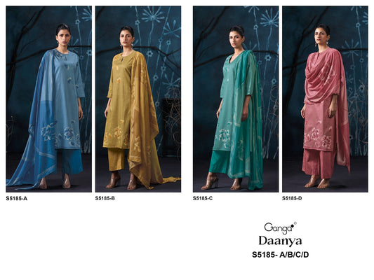 Daanya S5185 Ganga Corduroy Pant Style Suits Wholesaler India