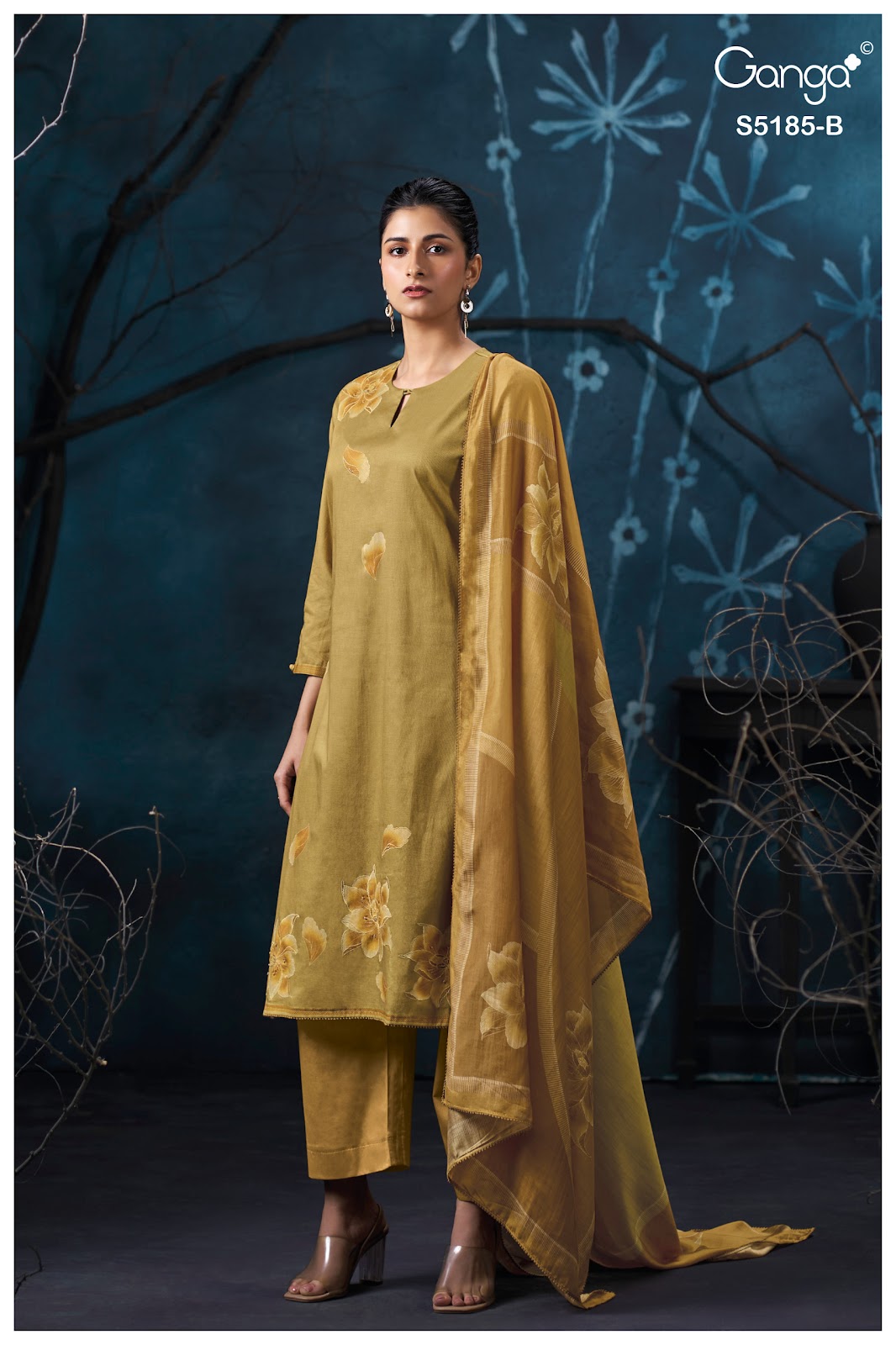 Daanya S5185 Ganga Corduroy Pant Style Suits Wholesaler India