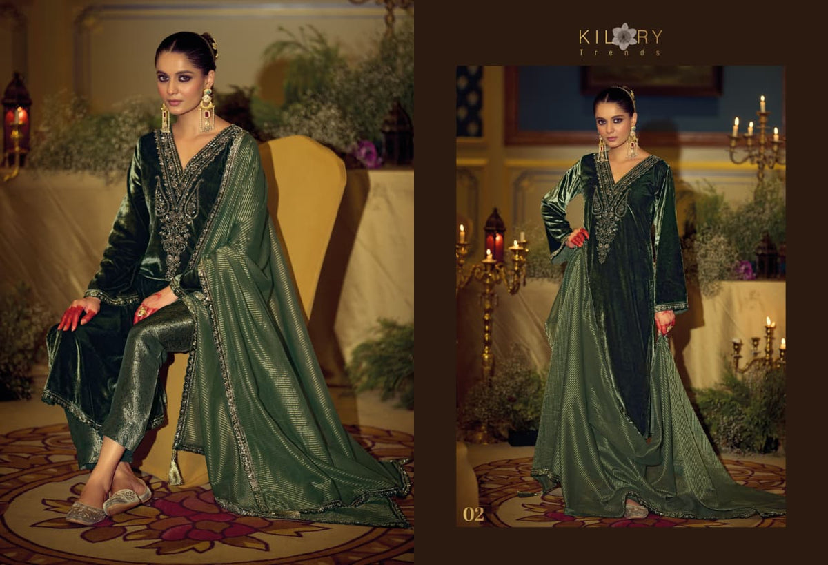 Daastaan Kilory Velvet Suits Supplier