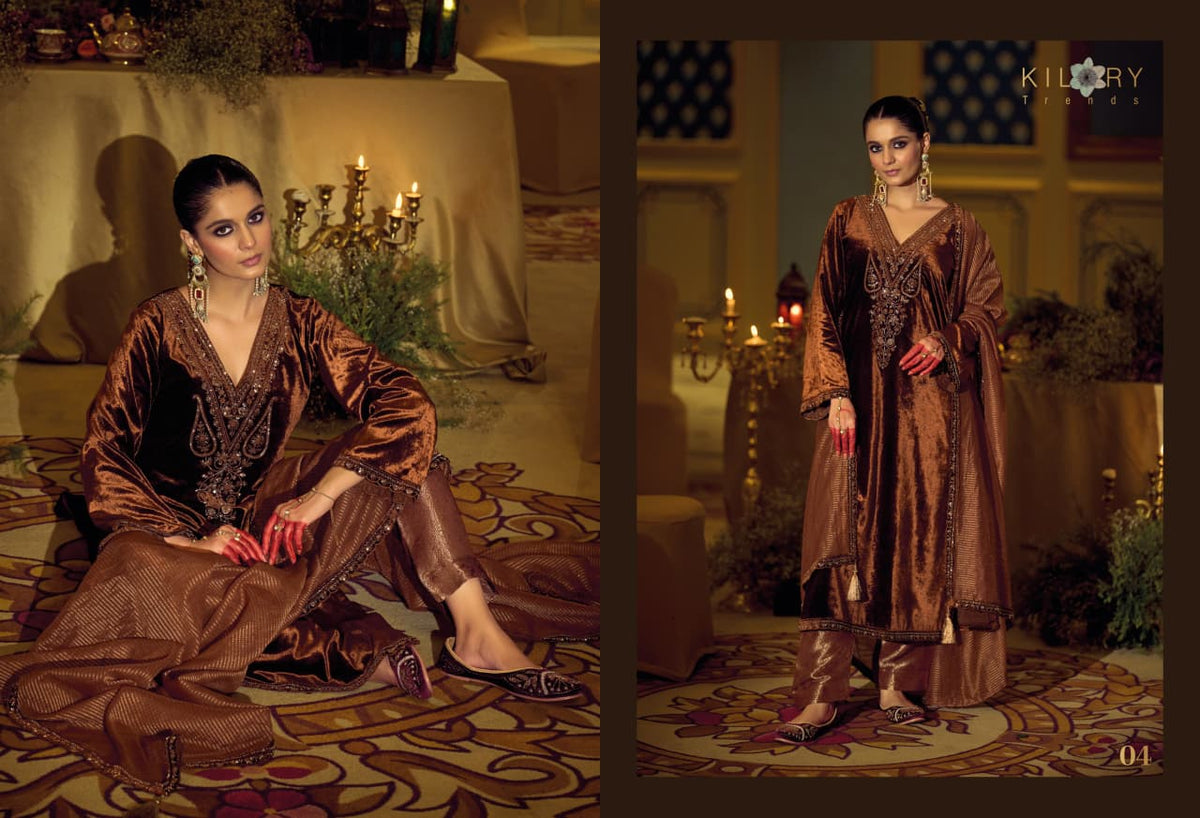 Daastaan Kilory Velvet Suits Supplier