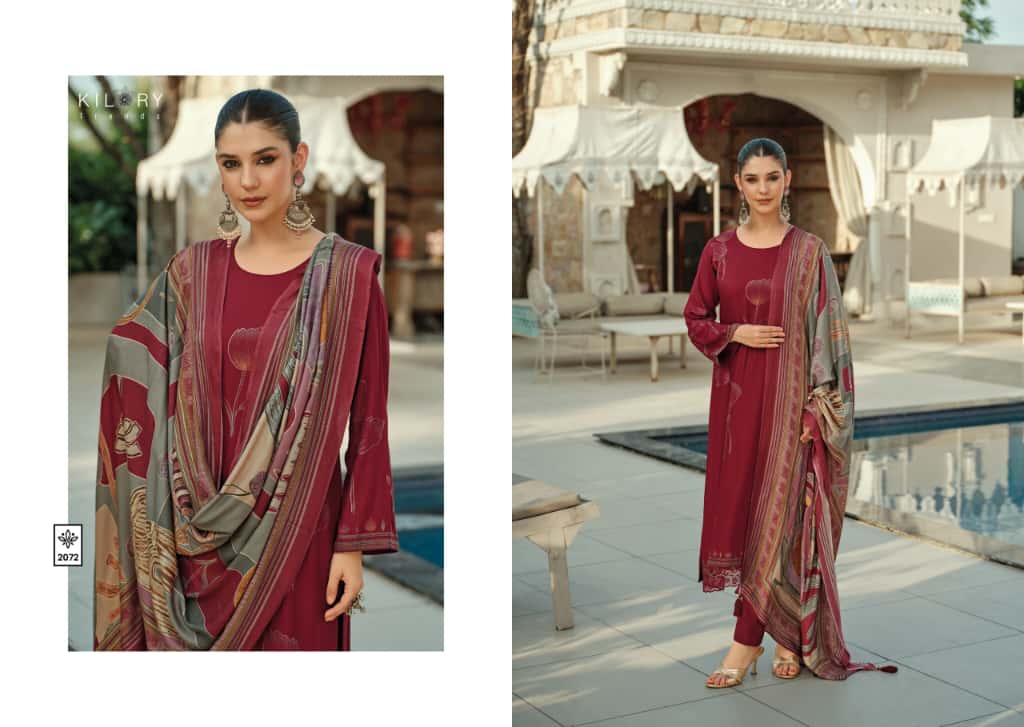 Dahleez Kilory Viscose Pashmina Suits Wholesaler India