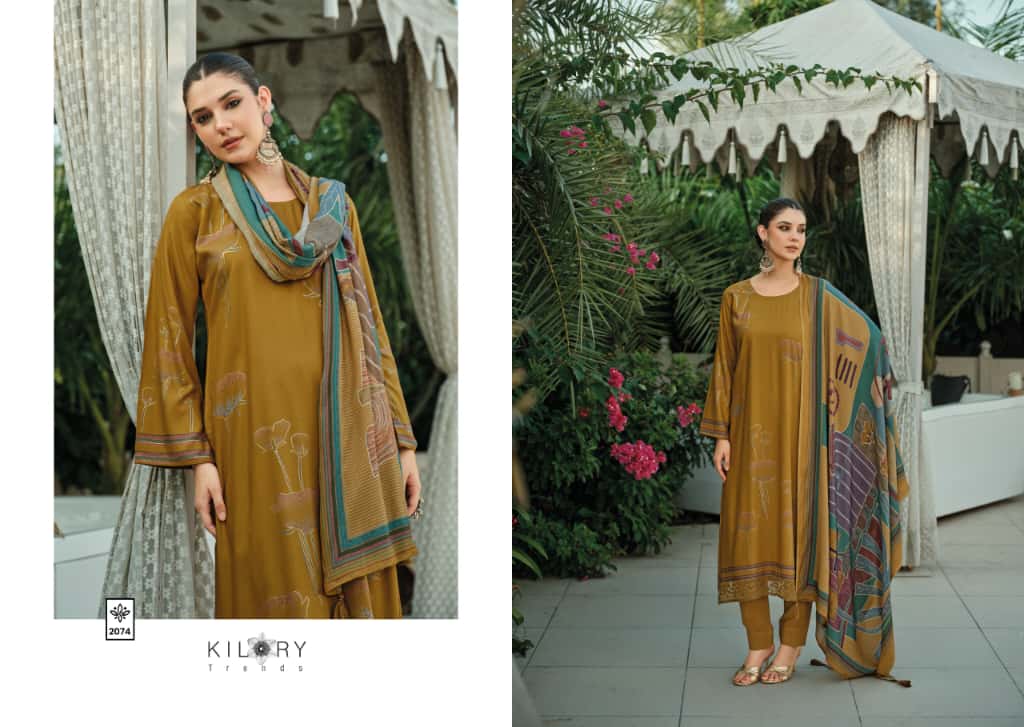 Dahleez Kilory Viscose Pashmina Suits Wholesaler India
