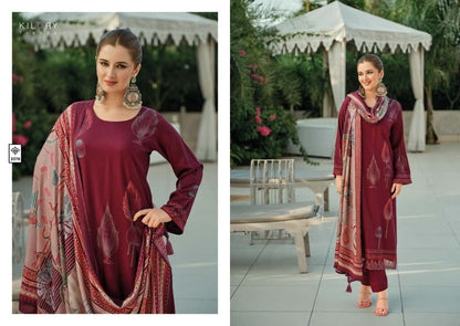 Dahleez Kilory Viscose Pashmina Suits Wholesaler India