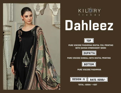 Dahleez Kilory Viscose Pashmina Suits Wholesaler India
