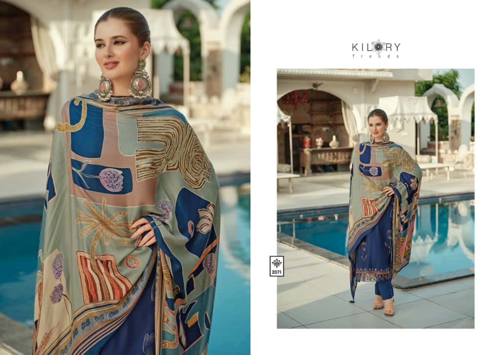 Dahleez Kilory Viscose Pashmina Suits Wholesaler India