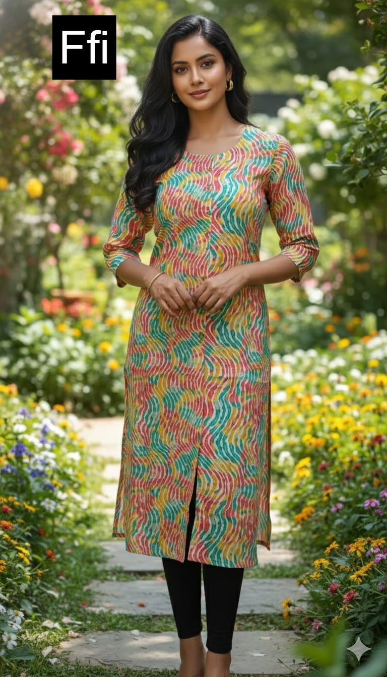 Daily Wear Ffi Modal Silk Straight Cut Kurtis Wholesale