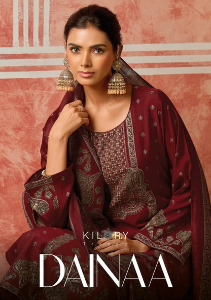 Dainaa Kilory Muslin Slub Pant Style Suits Supplier Ahmedabad