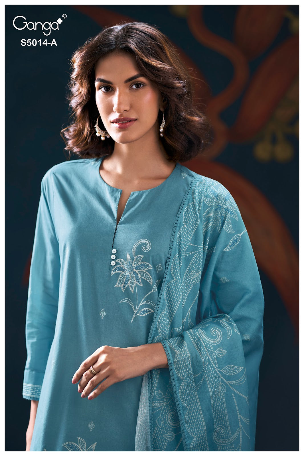 Daira S5014 Ganga Cotton Plazzo Style Suits Wholesale Price