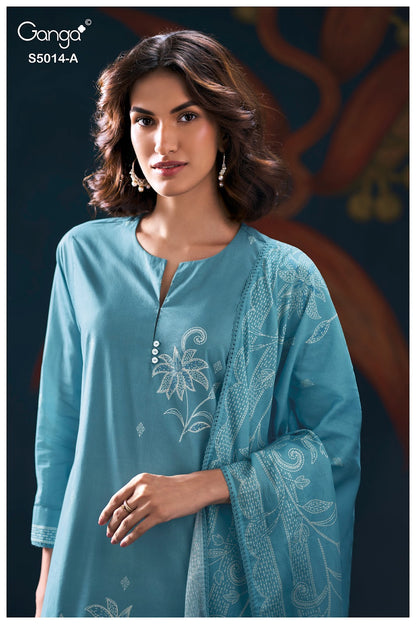 Daira S5014 Ganga Cotton Plazzo Style Suits Wholesale Price
