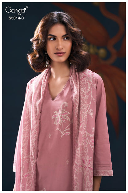 Daira S5014 Ganga Cotton Plazzo Style Suits Wholesale Price