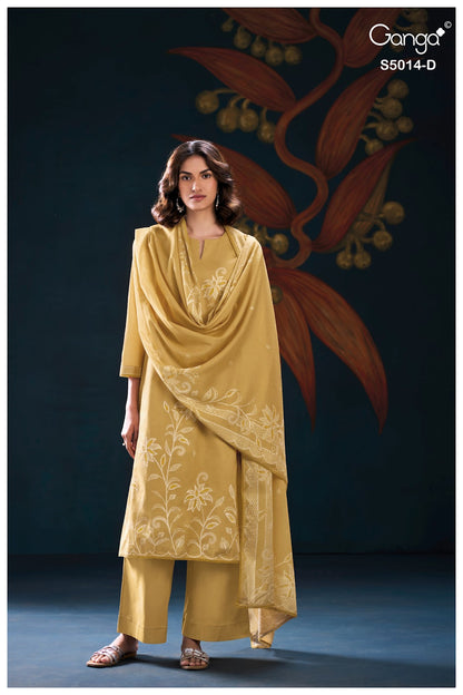 Daira S5014 Ganga Cotton Plazzo Style Suits Wholesale Price