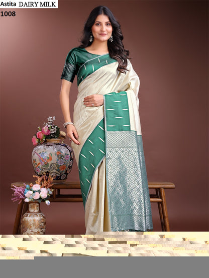 Dairy Milk 1001-1008 Astita Silk Sarees Wholesale Rate