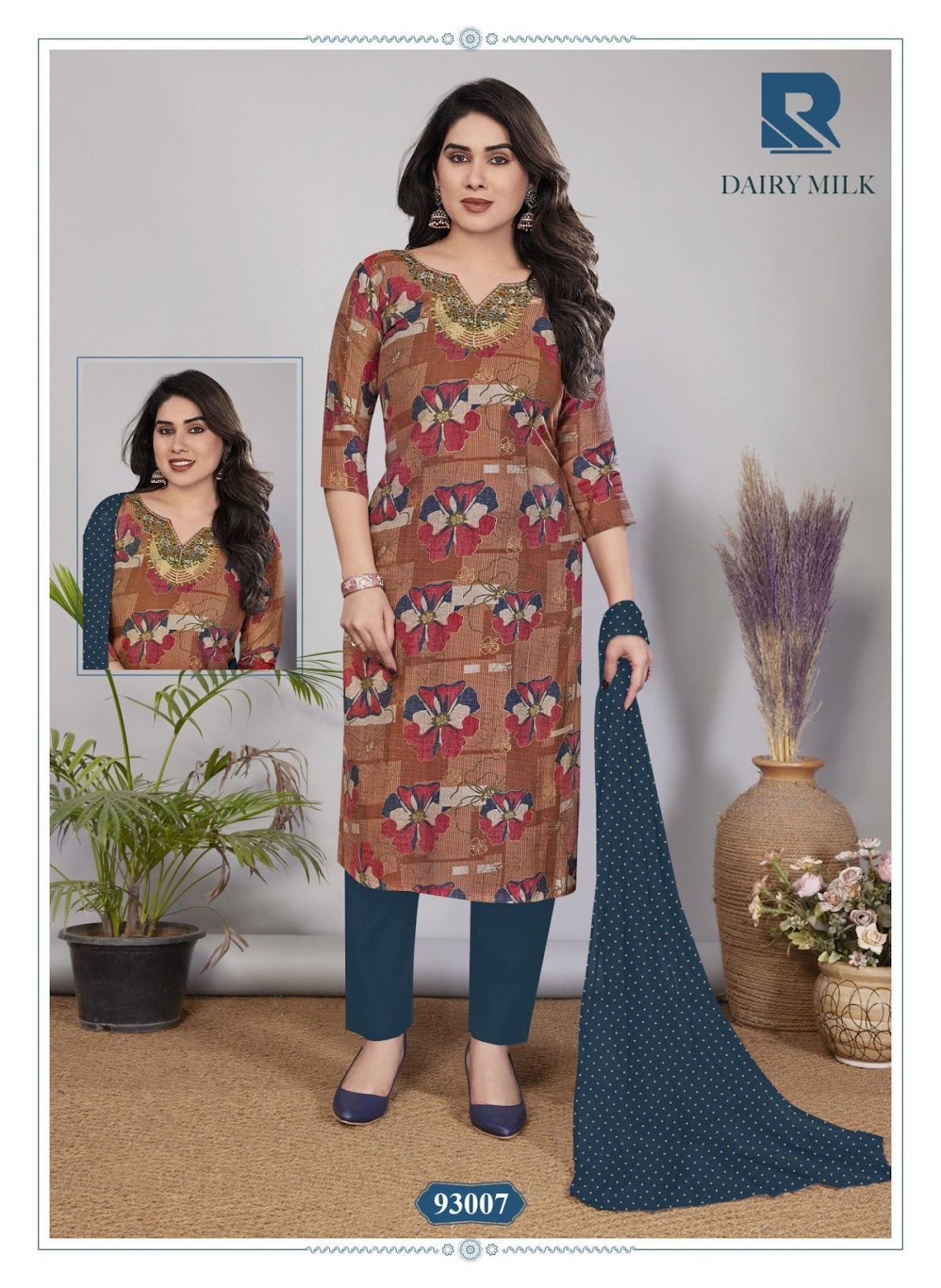 Dairy Milk Raashi Vertical Readymade Pant Style Suits Wholesale