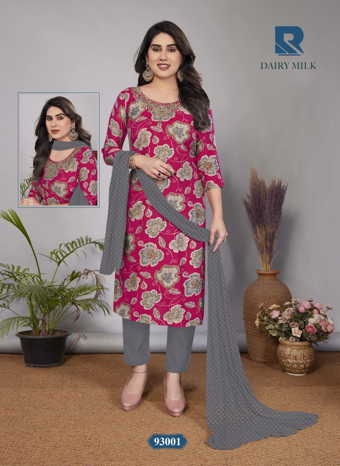 Dairy Milk Raashi Vertical Readymade Pant Style Suits Wholesale
