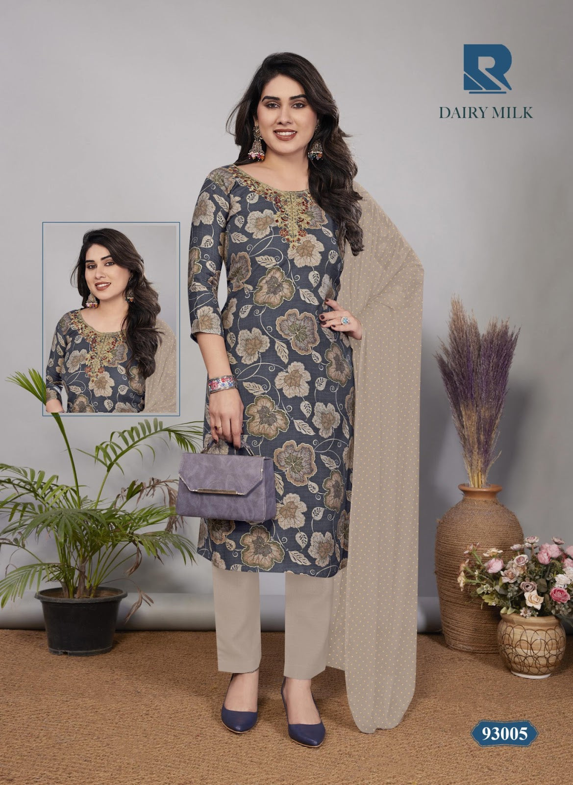 Dairy Milk Raashi Vertical Readymade Pant Style Suits Wholesale
