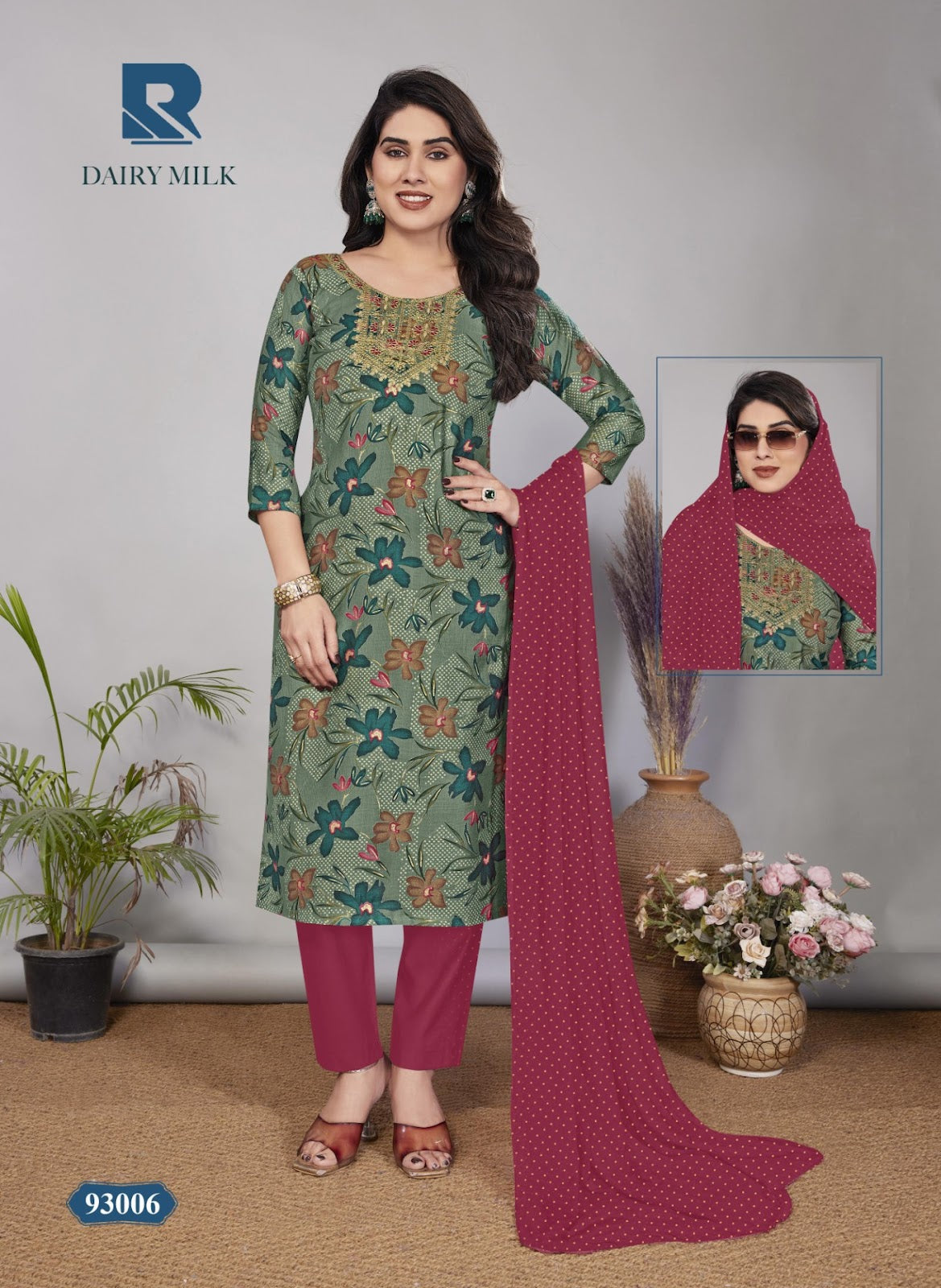 Dairy Milk Raashi Vertical Readymade Pant Style Suits Wholesale