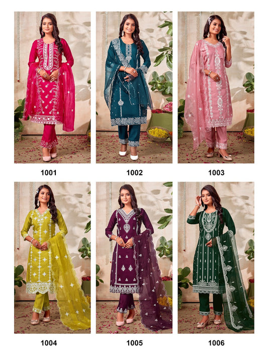 Dairy Milk Vol 1 Kt Roman Silk Readymade Pant Style Suits Manufacturer