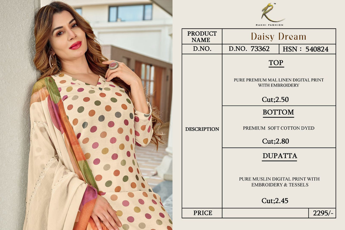 Daisy Dream Rakhi Fashion Linen Pant Style Suits Exporter Gujarat