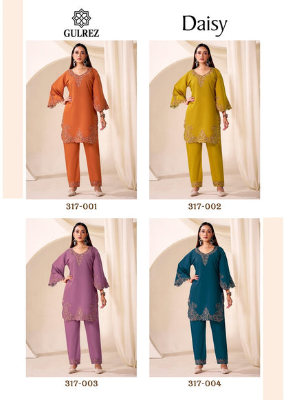 Daisy Karachi Gulrez Roman Silk Co Ord Set Wholesaler India