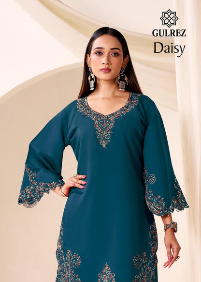 Daisy Karachi Gulrez Roman Silk Co Ord Set Wholesaler India