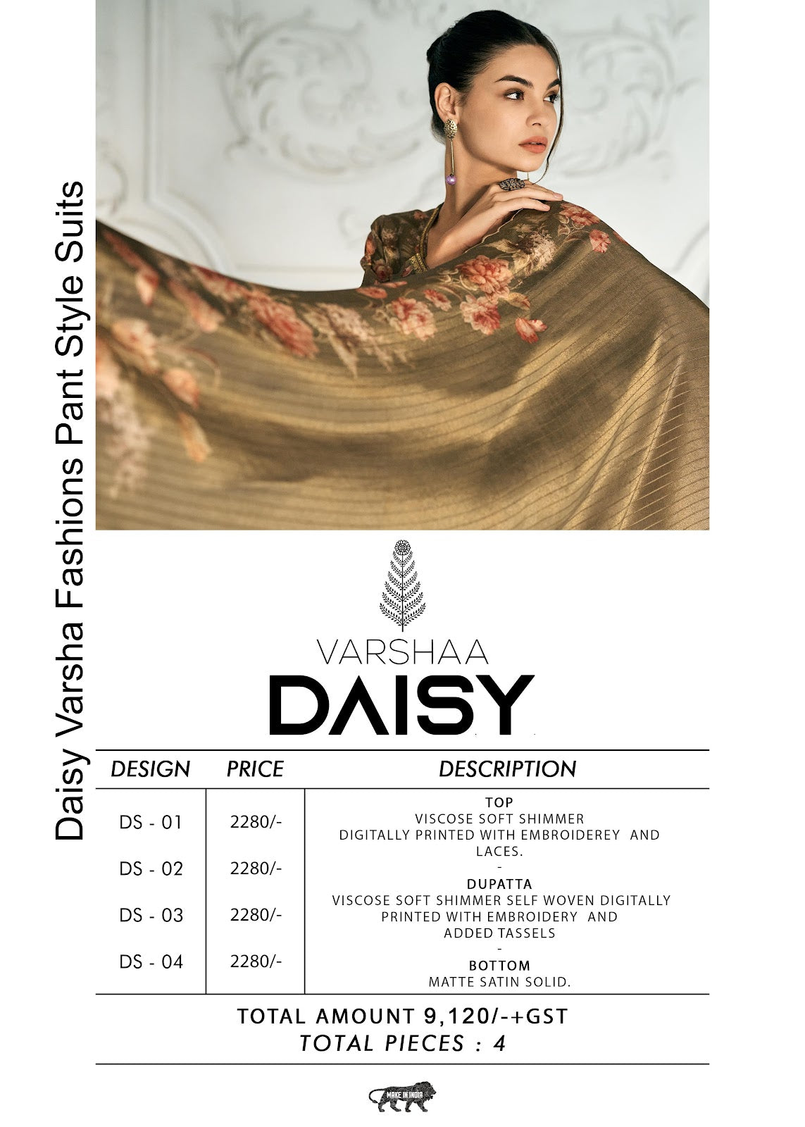 Daisy Varsha Fashions Simmer Pant Style Suits Wholesale