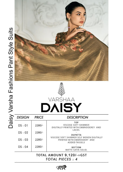 Daisy Varsha Fashions Simmer Pant Style Suits Wholesale