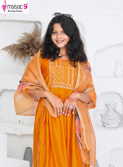 Daisy Vol 1 Mystic 9 Vertican Girls Readymade Pant Suits Wholesaler