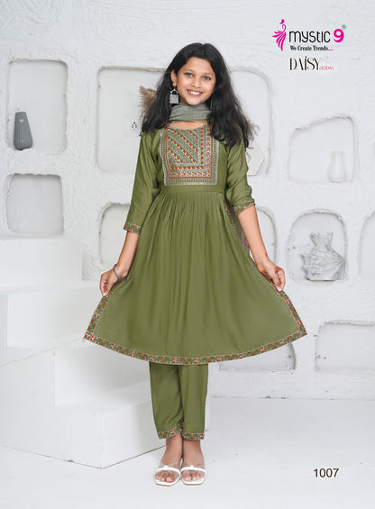 Daisy Vol 1 Mystic 9 Vertican Girls Readymade Pant Suits Wholesaler