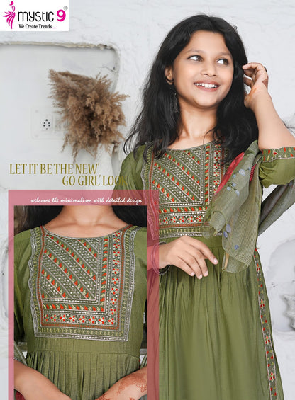 Daisy Vol 1 Mystic 9 Vertican Girls Readymade Pant Suits Wholesaler