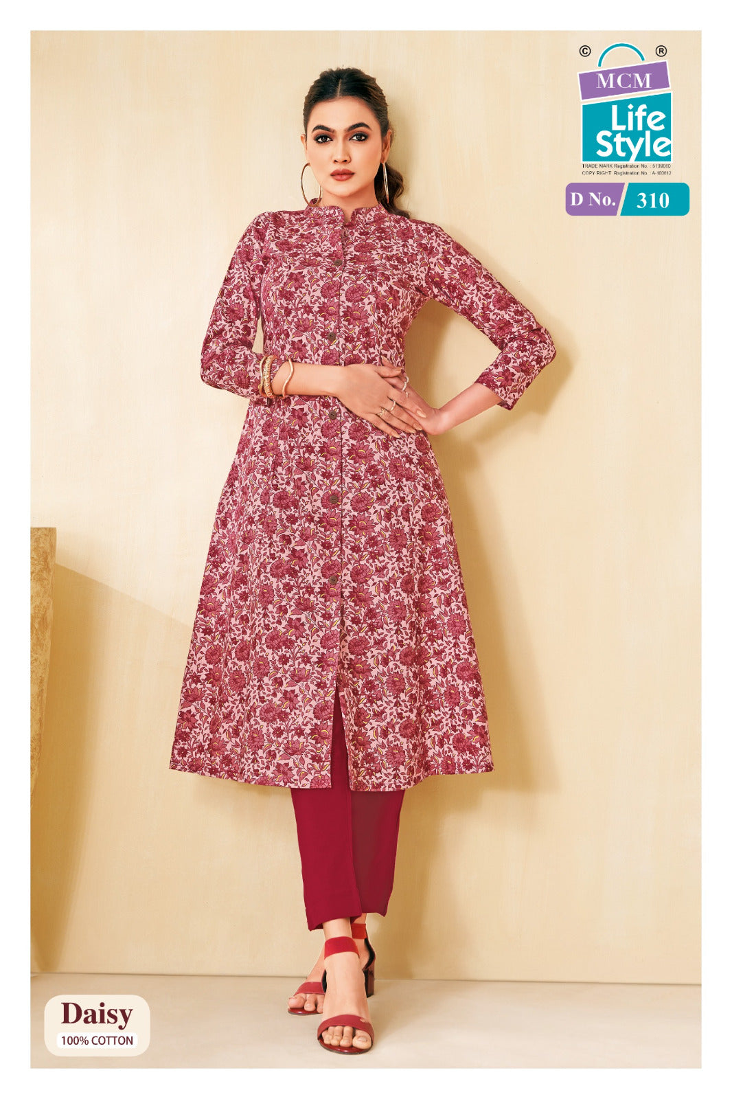 Daisy Vol 3 Mcm Lifestyle Cotton A-Line Kurti Exporter Ahmedabad