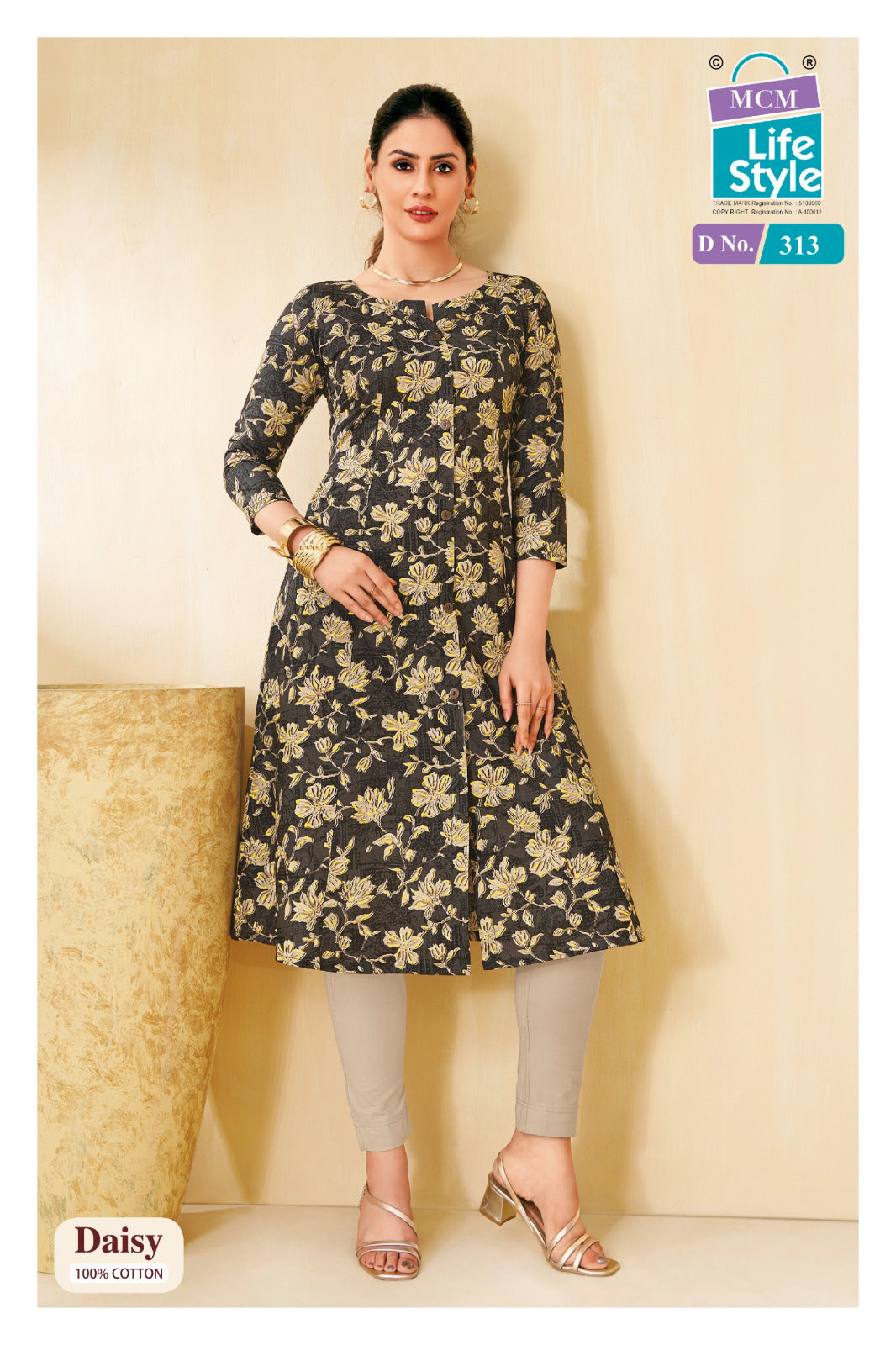 Daisy Vol 3 Mcm Lifestyle Cotton A-Line Kurti Exporter Ahmedabad