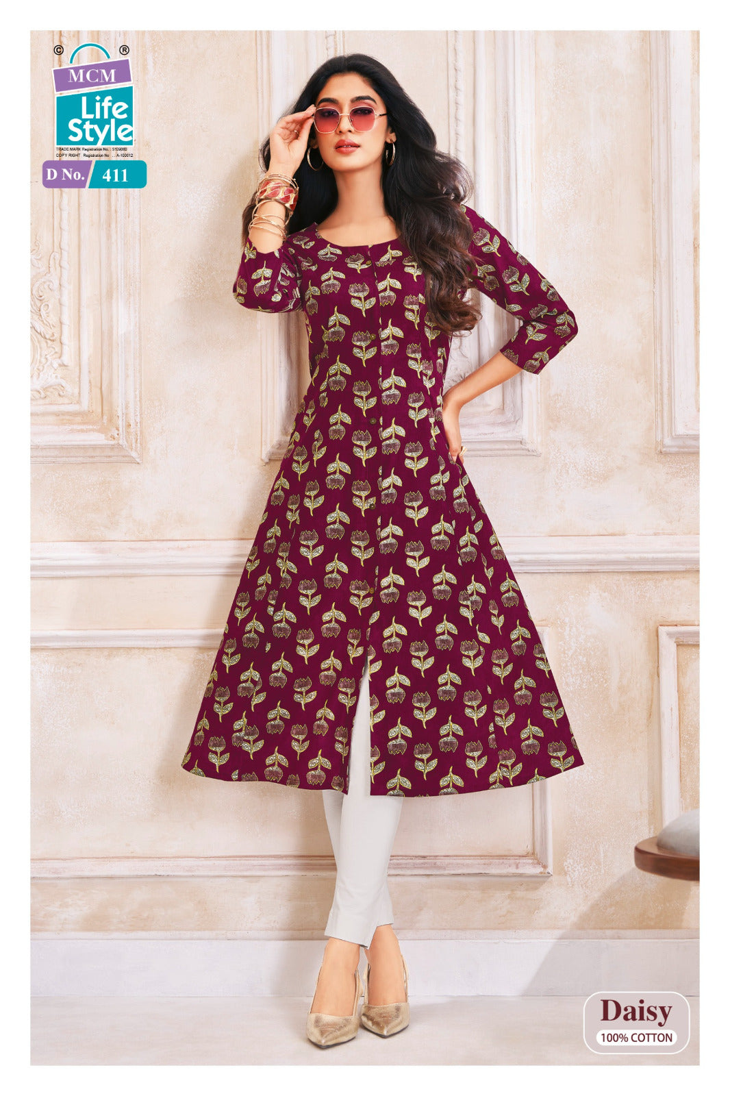 Daisy Vol 4 Mcm Lifestyle Cotton A-Line Kurti Exporter
