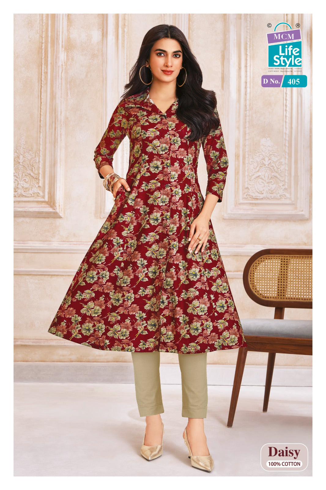 Daisy Vol 4 Mcm Lifestyle Cotton A-Line Kurti Exporter