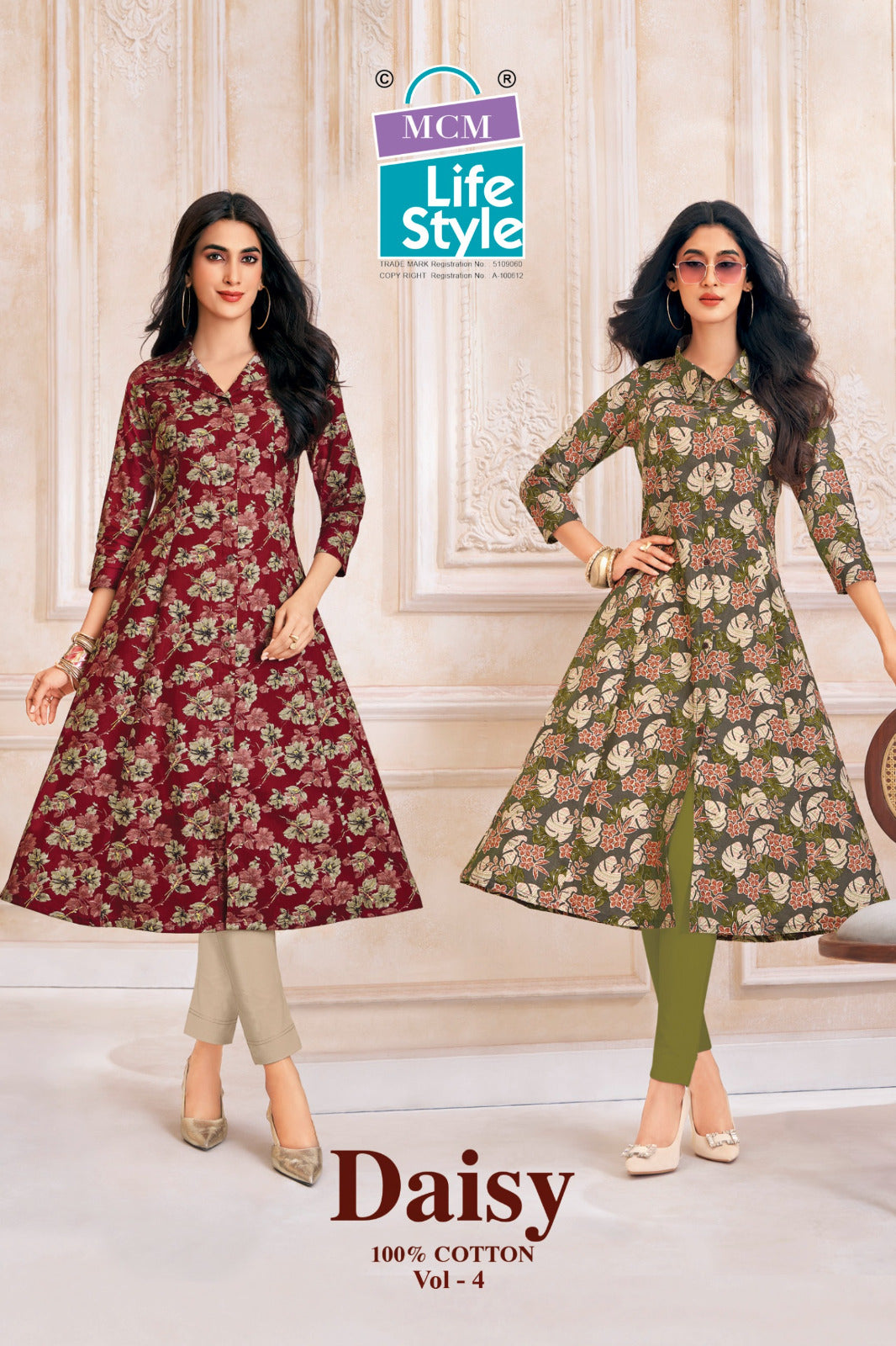 Daisy Vol 4 Mcm Lifestyle Cotton A-Line Kurti Exporter