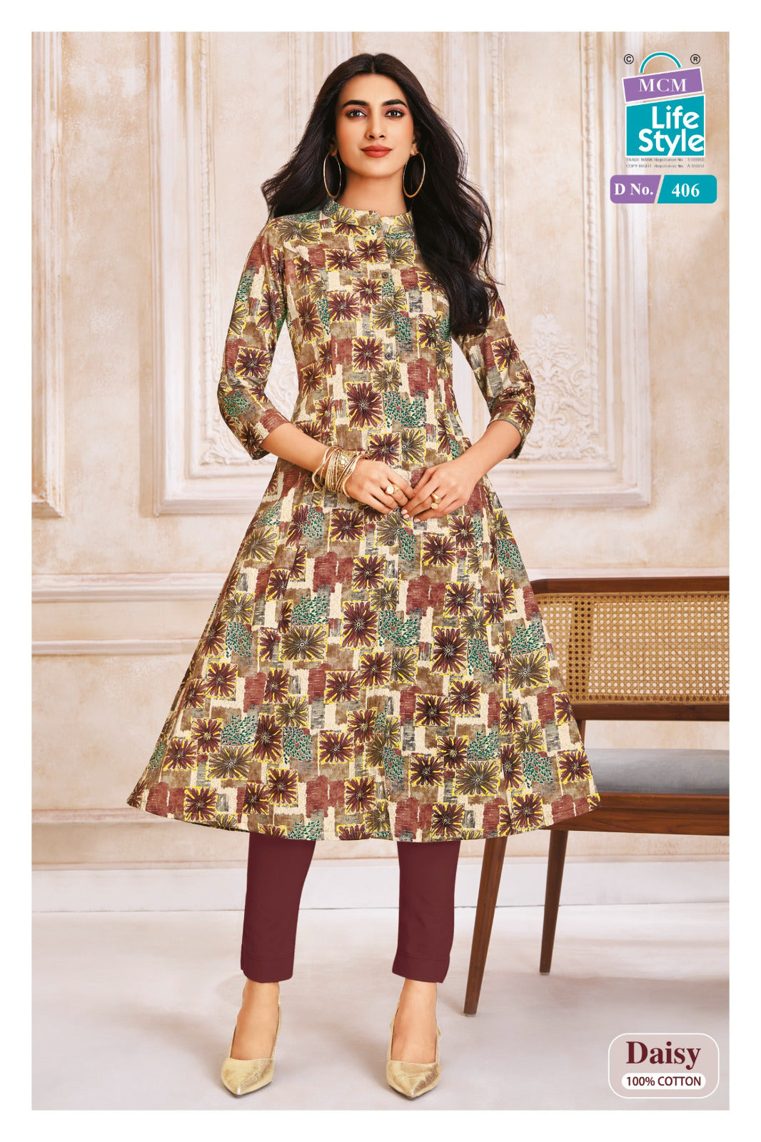 Daisy Vol 4 Mcm Lifestyle Cotton A-Line Kurti Exporter