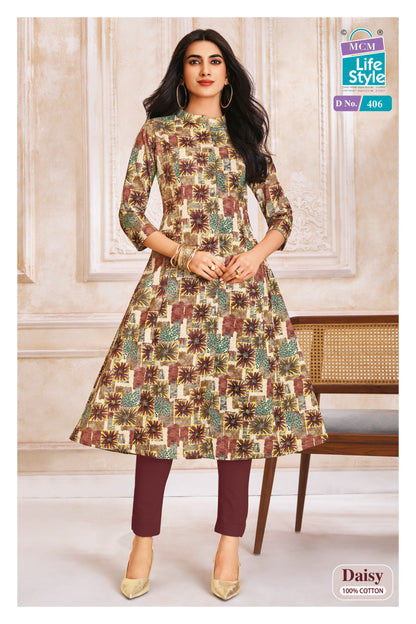 Daisy Vol 4 Mcm Lifestyle Cotton A-Line Kurti Exporter