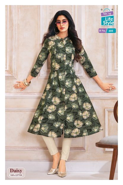 Daisy Vol 4 Mcm Lifestyle Cotton A-Line Kurti Exporter