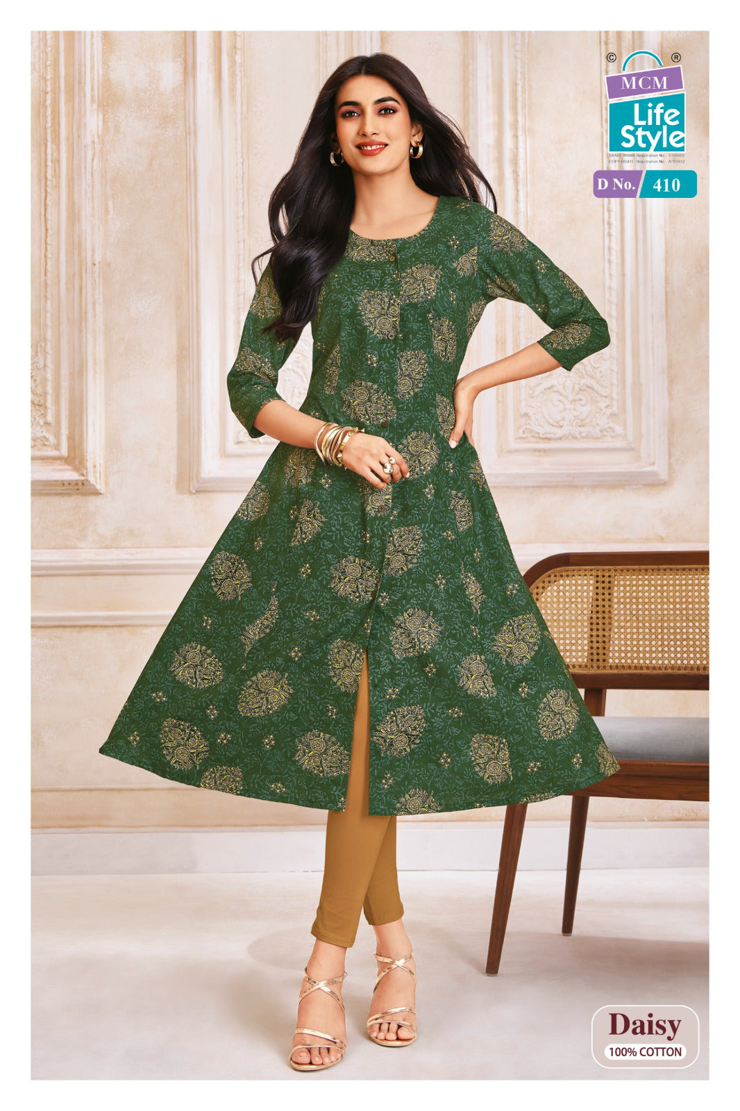 Daisy Vol 4 Mcm Lifestyle Cotton A-Line Kurti Exporter
