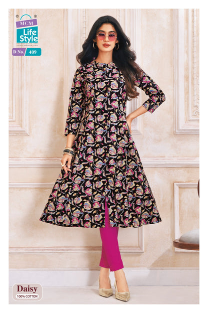 Daisy Vol 4 Mcm Lifestyle Cotton A-Line Kurti Exporter