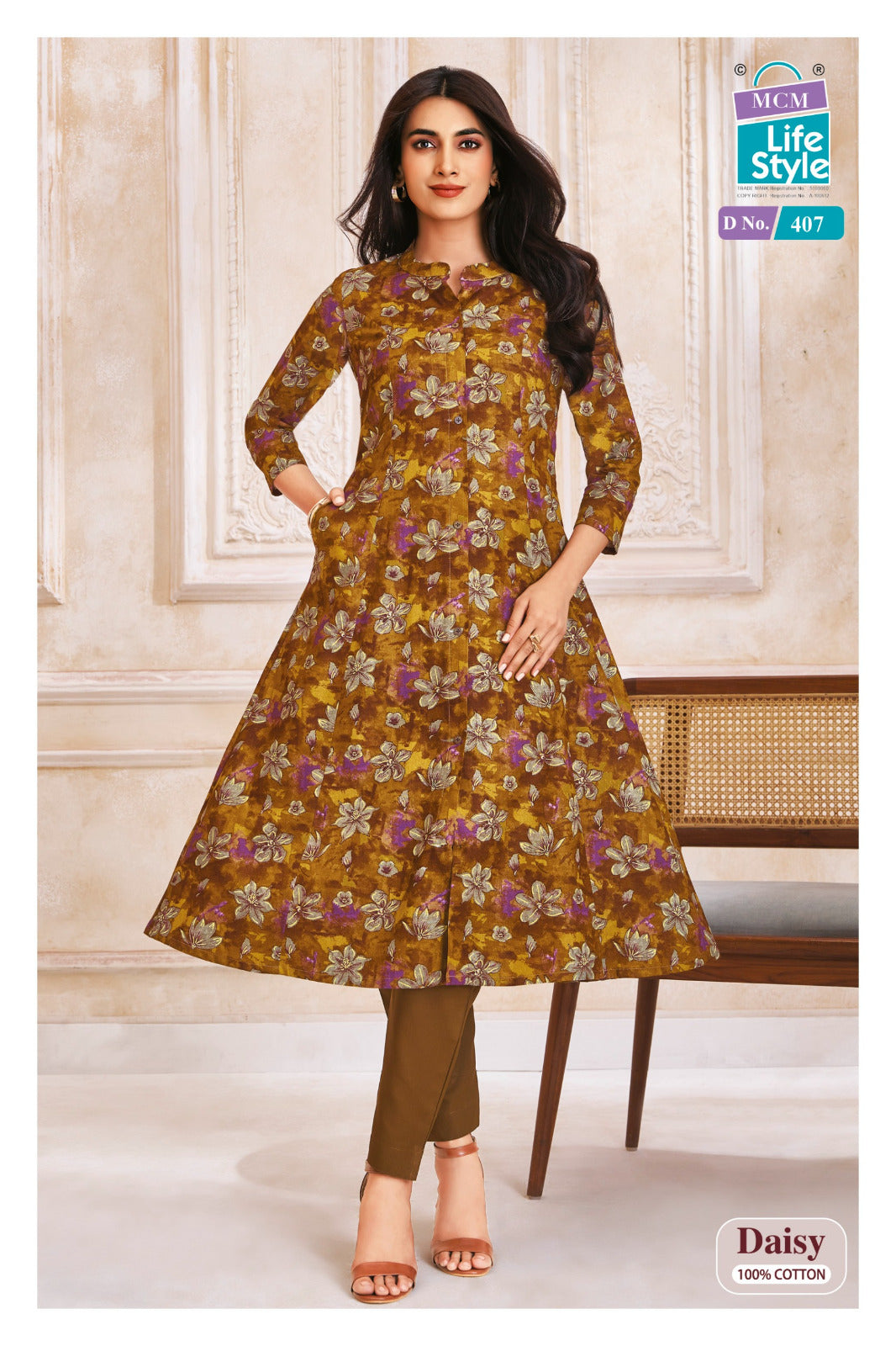 Daisy Vol 4 Mcm Lifestyle Cotton A-Line Kurti Exporter