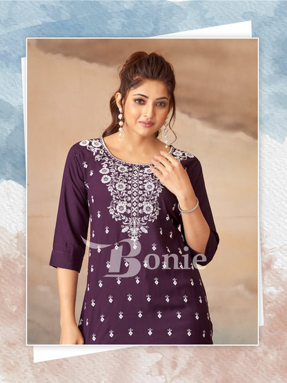 Daisy Vol 5 Bonie Rayon 14Kg Short Kurtis Manufacturer Gujarat