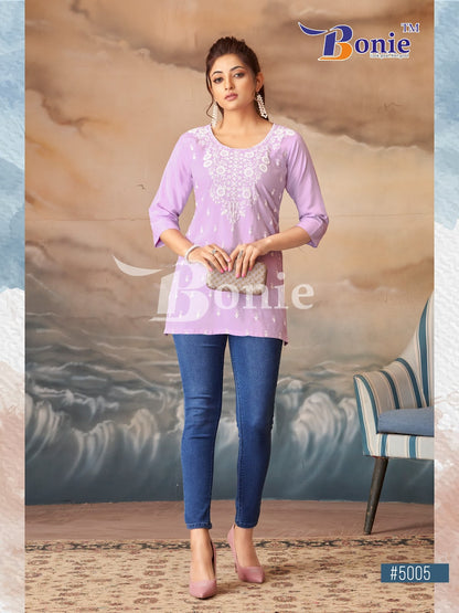 Daisy Vol 5 Bonie Rayon 14Kg Short Kurtis Manufacturer Gujarat