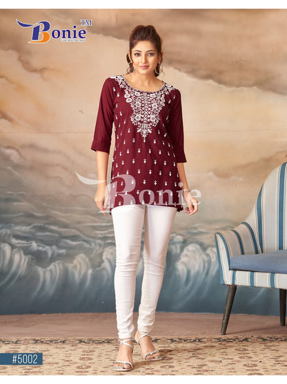 Daisy Vol 5 Bonie Rayon 14Kg Short Kurtis Manufacturer Gujarat