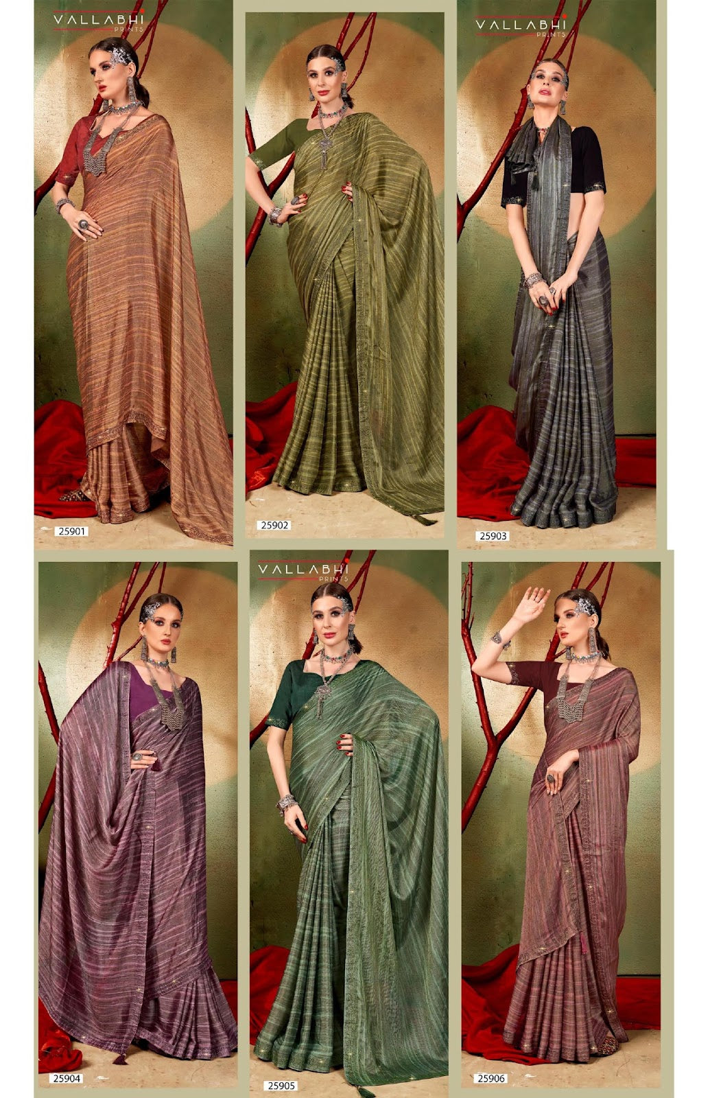 Daisy Vol 8 Vallabhi Prints Brasso Sarees Exporter Gujarat