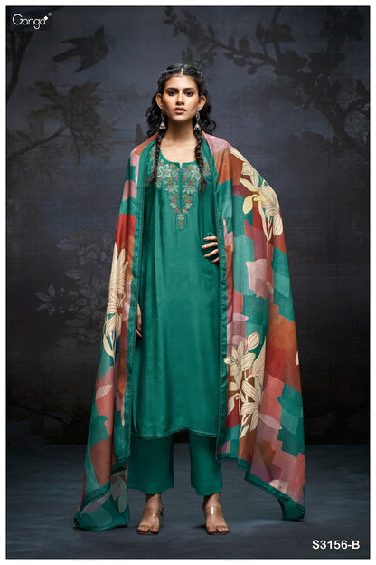 Daiva 3156 Ganga Premium Bemberg Plazzo Style Suits Wholesaler Gujarat