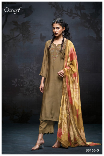 Daiva 3156 Ganga Premium Bemberg Plazzo Style Suits Wholesaler Gujarat
