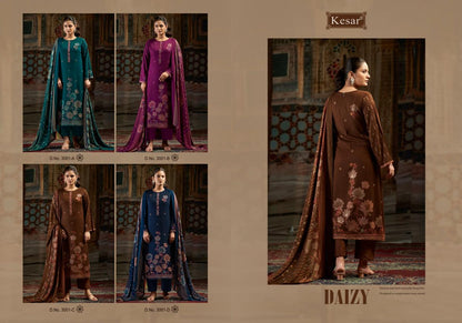 Daizy Kesar Viscose Pashmina Suits Wholesale Price