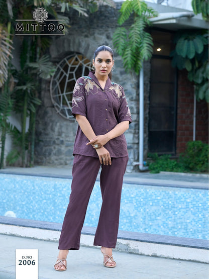 Daizy Mittoo Viscose Co Ord Set Supplier Gujarat