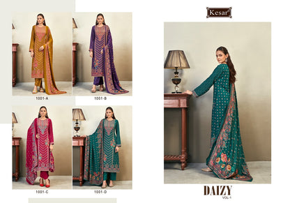 Daizy Vol 1 Kesar Viscose Pashmina Suits Exporter Gujarat