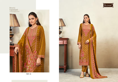 Daizy Vol 1 Kesar Viscose Pashmina Suits Exporter Gujarat